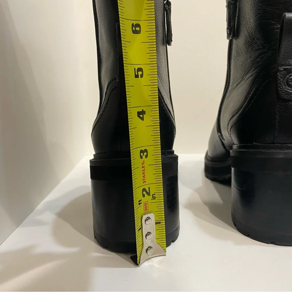 Woman's Boots Cole Haan Gillian Lug Bootie Black Leather Waterproof Size 7 - Picture 9 of 9